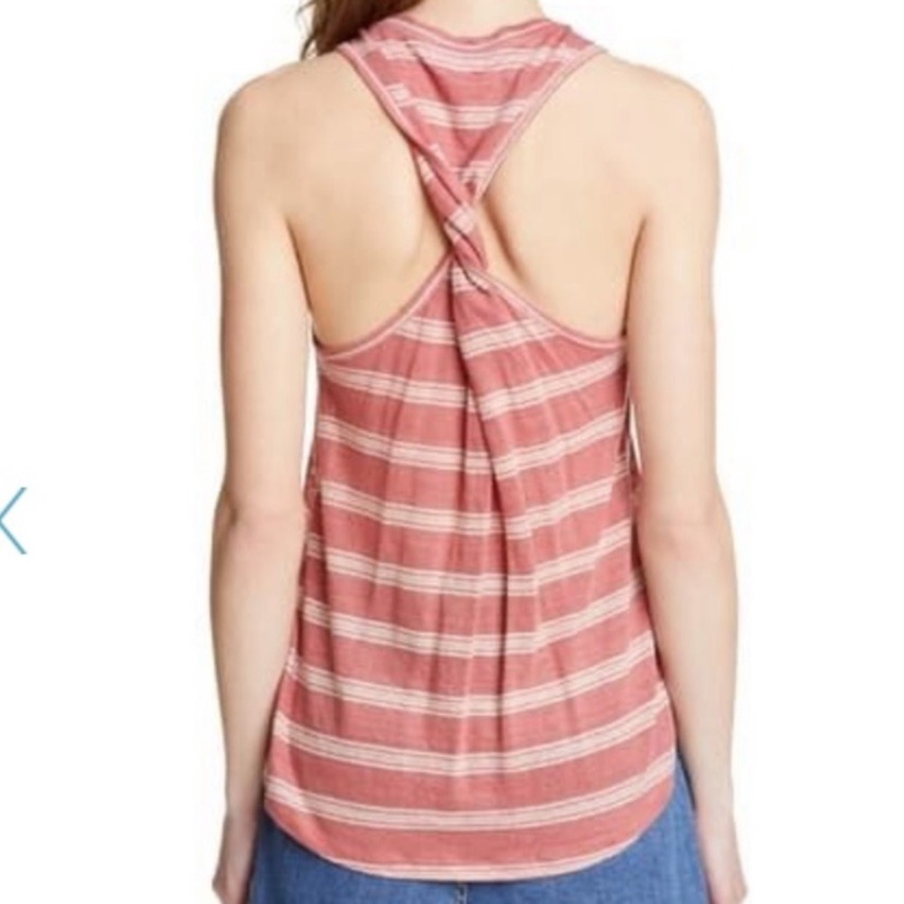 NWT Joie | Rayson Linen Twisted Tank Tropical Red